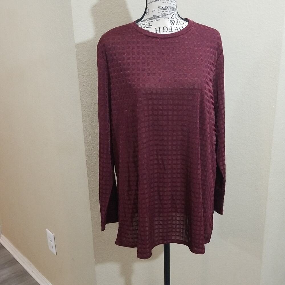 Dennis by dennis basso texture top plus size 1x
